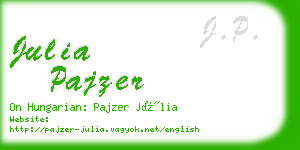 julia pajzer business card